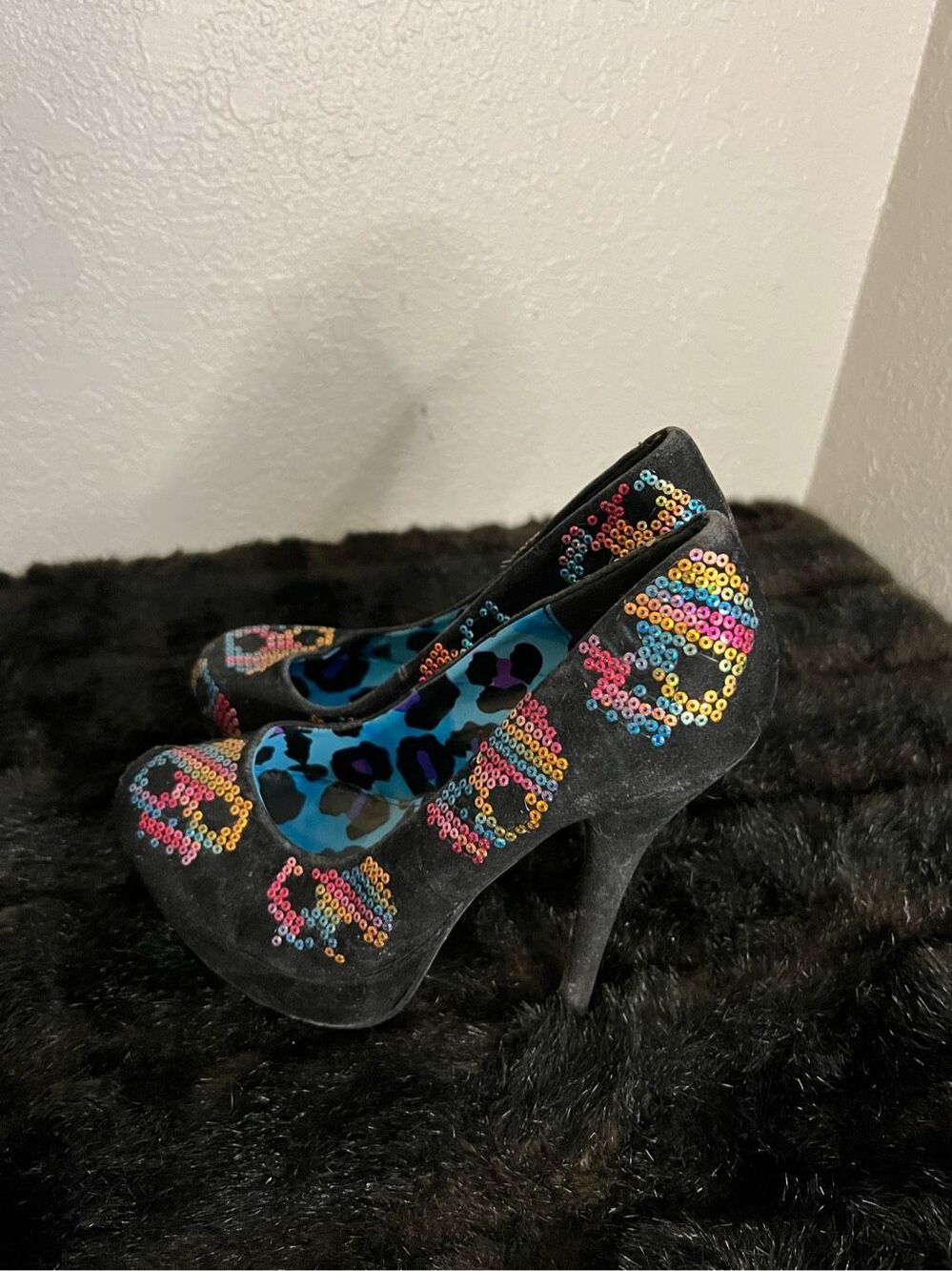 Iron Fist Sugar Hiccup Platform Pumps skull 7